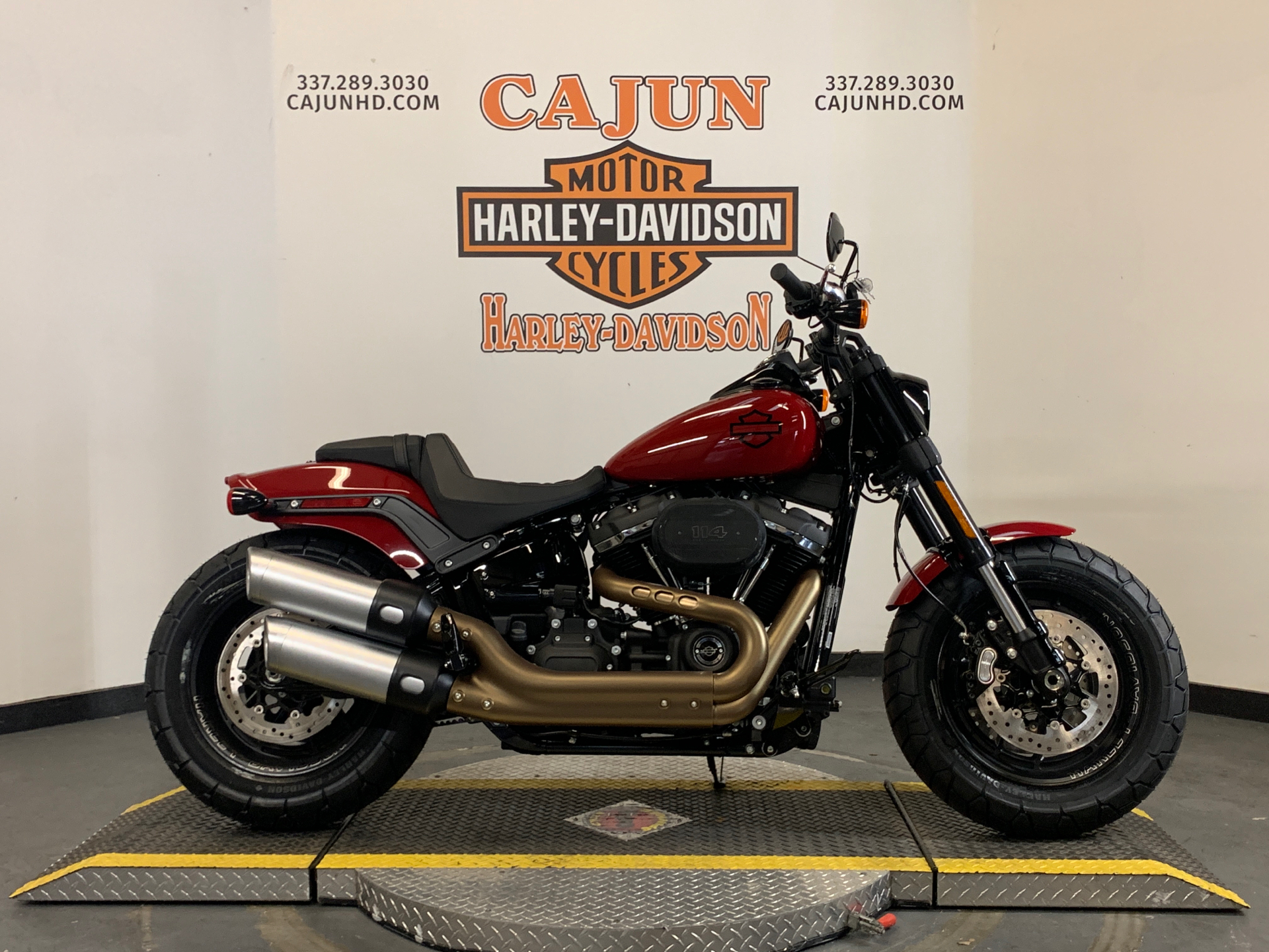 New 2021 Harley Davidson Fat Bob 114 Billiard Red Motorcycles In Scott La 016461