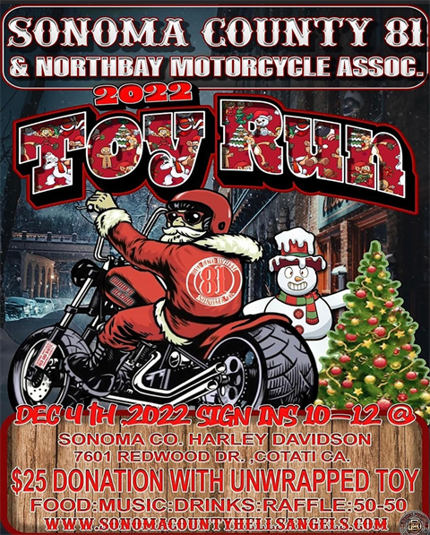 Sonoma County 81 & Northbay Motorcycle Association Toy Run