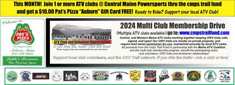 ATV Club Membership drive with the cmps Trail Fund