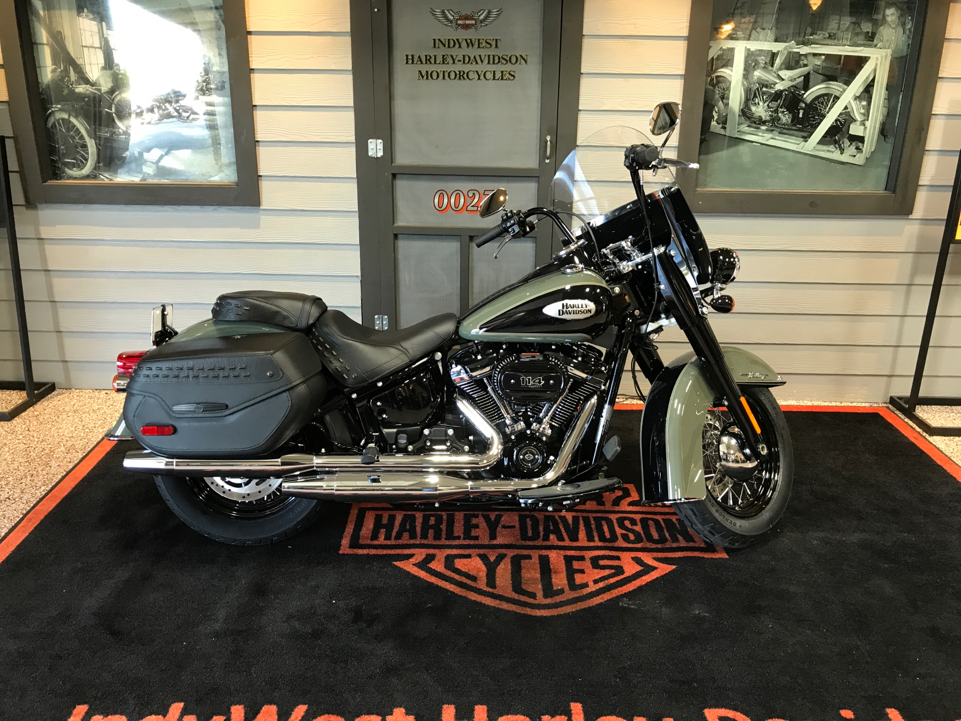 New 2021 Harley Davidson Heritage Classic 114 Deadwood Green Vivid Black Motorcycles In Plainfield In 062172