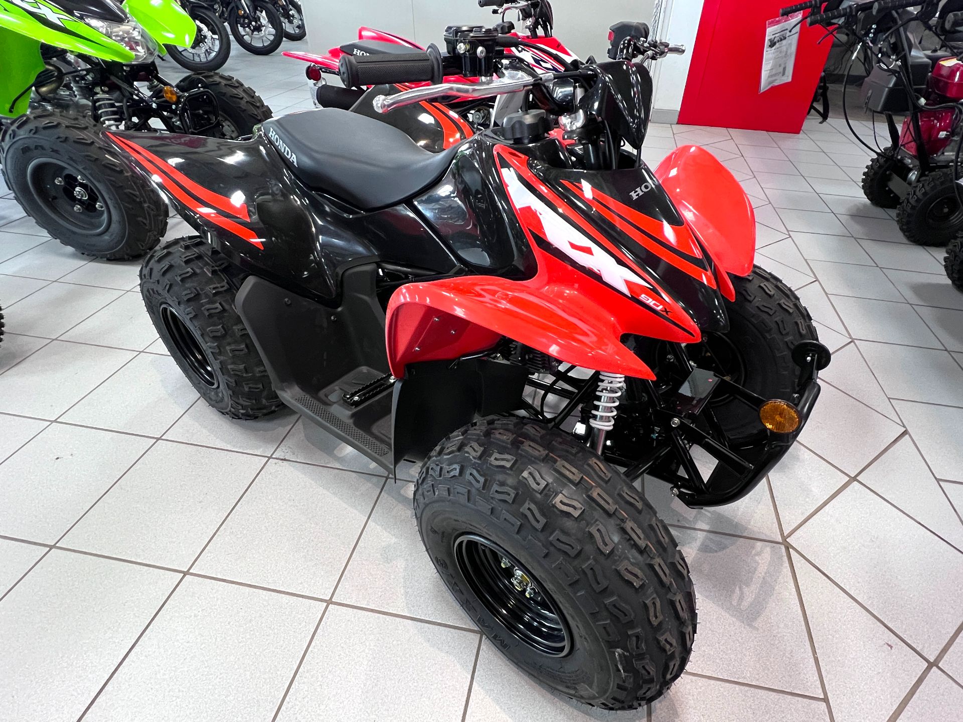 New 2024 Honda TRX90X ATVs in Kaukauna WI 100200 Solstice Orange