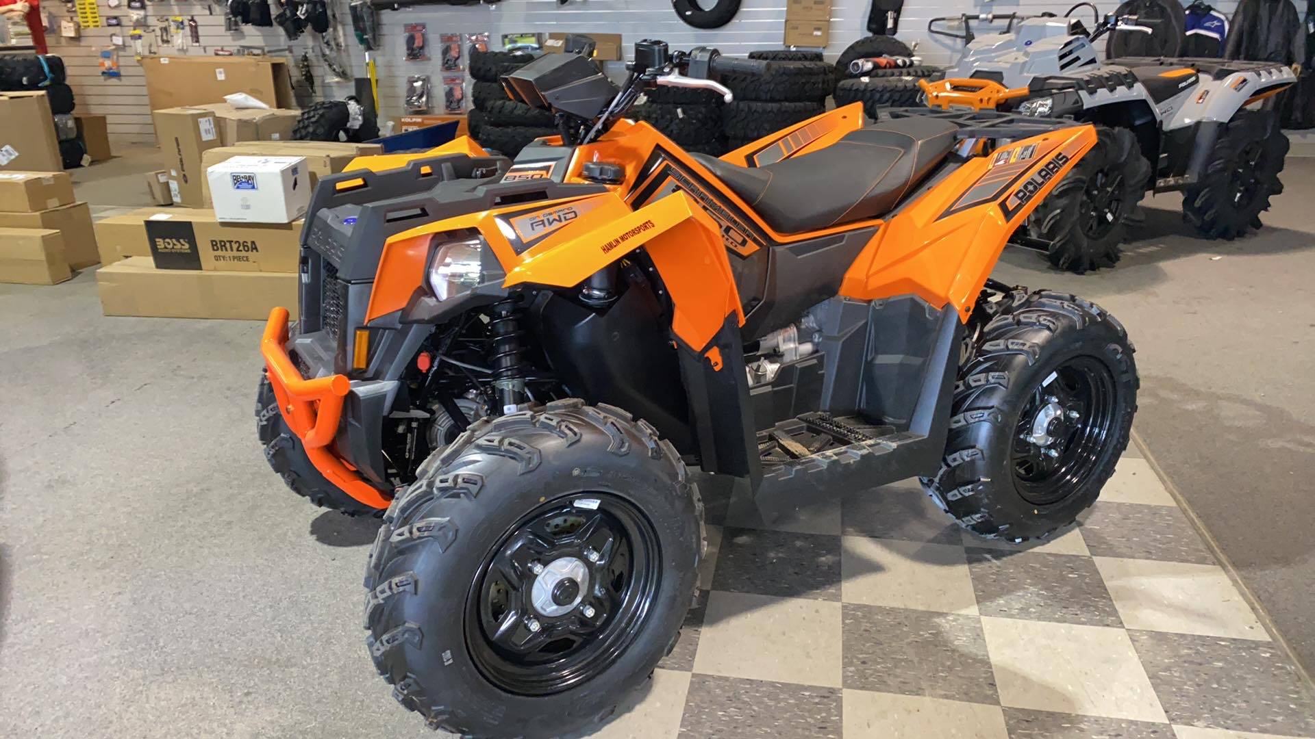 New 21 Polaris Scrambler Orange Burst Atvs In Lake Ariel Pa N A