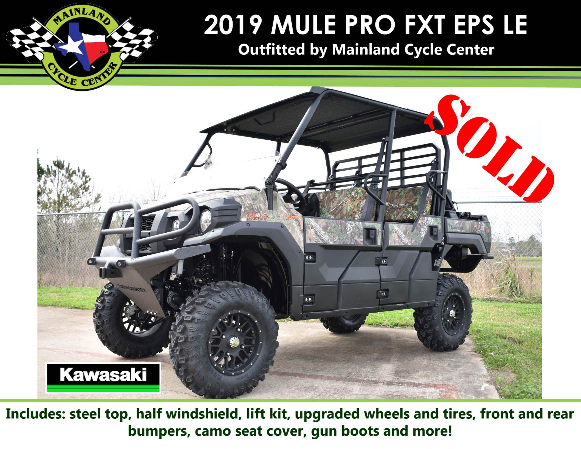 2019 Kawasaki Mule PRO-FXT EPS Camo in La Marque, Texas - Photo 1