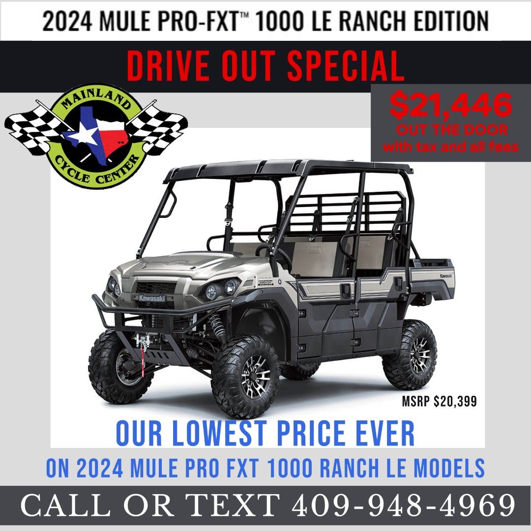 2024 Kawasaki Mule PRO-FXT 1000 LE Ranch Edition in La Marque, Texas - Photo 2