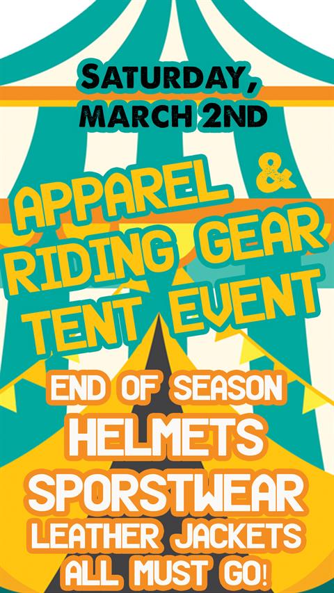 Apparel and Riding Gear Tent Event