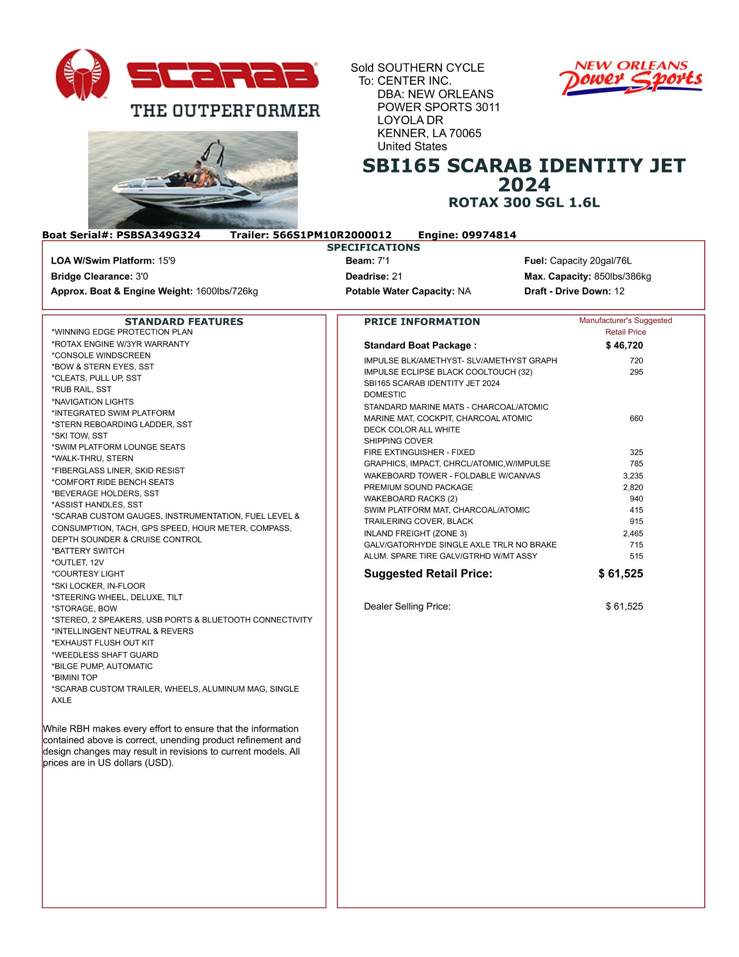 2023 Scarab 165 ID in Kenner, Louisiana - Photo 1