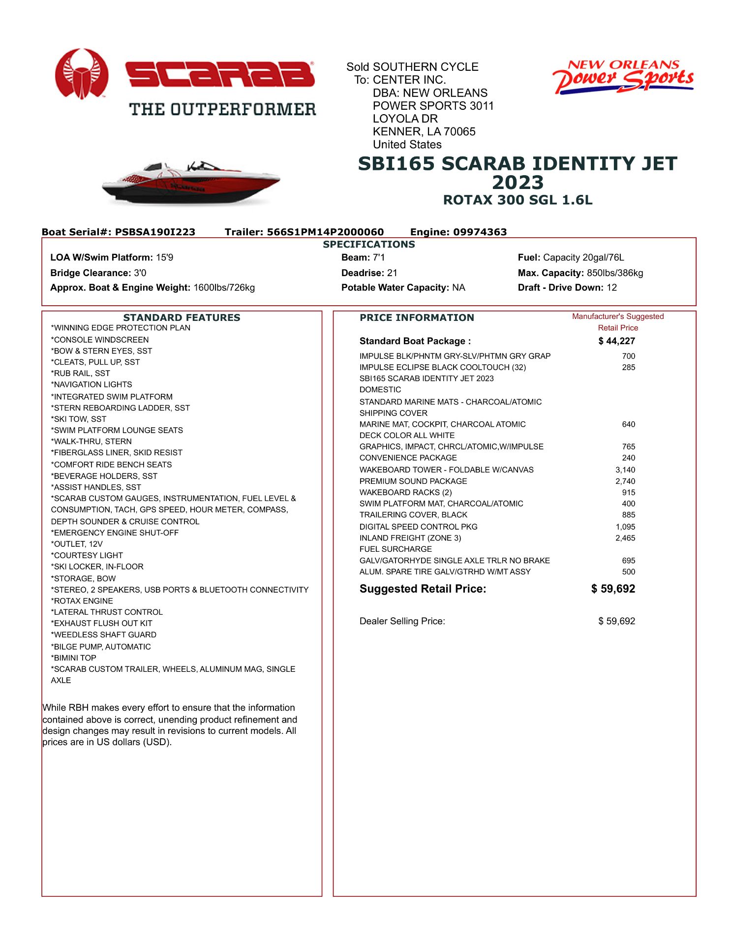 2023 Scarab 165 ID in Kenner, Louisiana - Photo 3