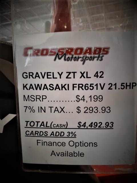2021 Gravely USA ZT XL 42 in. Kawasaki FR651V 21.5 hp in Lafayette, Indiana - Photo 9