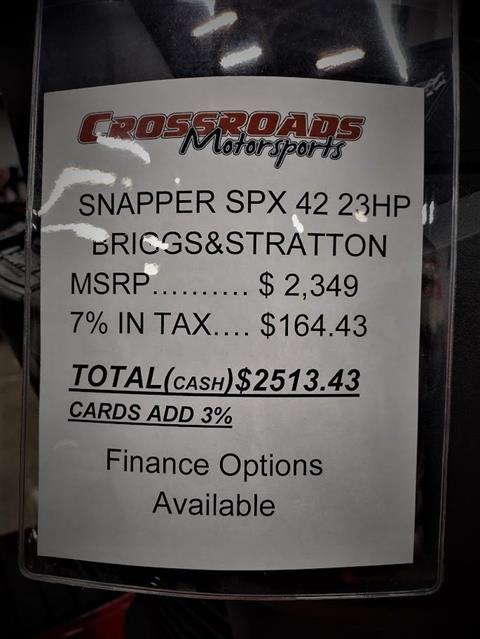 2021 Snapper SPX 42 in. Briggs & Stratton Intek 23 hp in Lafayette, Indiana - Photo 10
