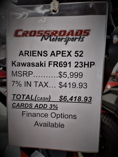 2022 Ariens Apex 52 in. Kawasaki FR691V 23 hp in Lafayette, Indiana - Photo 10