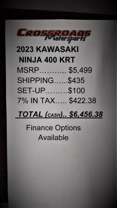 2023 Kawasaki Ninja 400 KRT Edition in Lafayette, Indiana - Photo 9