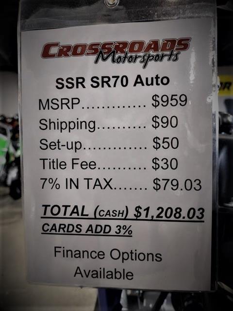 2022 SSR Motorsports SR70 Auto in Lafayette, Indiana - Photo 9
