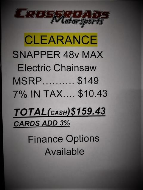 Snapper 48V Max Electric Chain Saw in Lafayette, Indiana - Photo 6