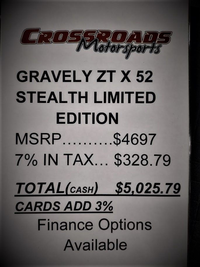 Gravely USA ZTX 52" Stealth Limited Edition in Lafayette, Indiana - Photo 12