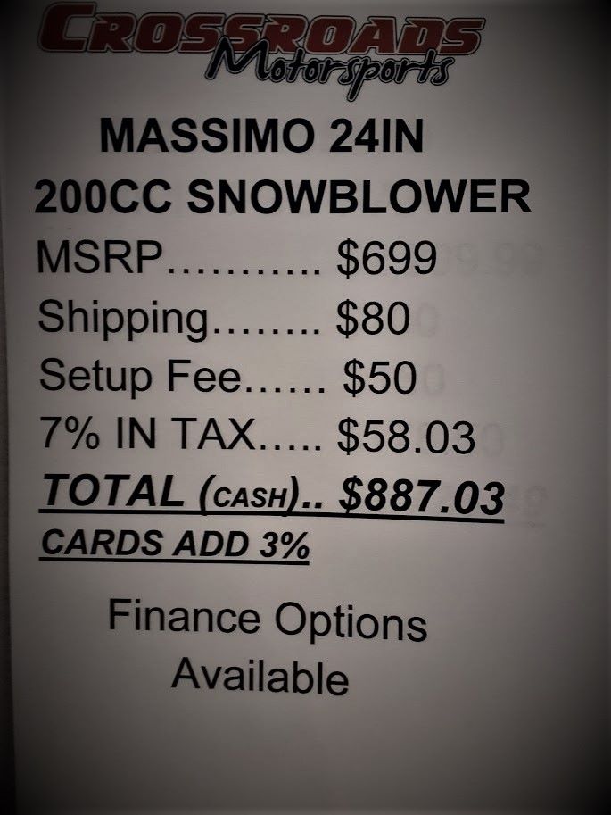 Massimo 24 in. 196 cc 2-Stage Electric Start Gas in Lafayette, Indiana - Photo 8
