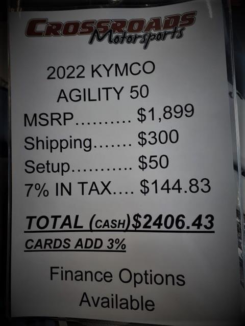 2022 Kymco Agility 50 in Lafayette, Indiana - Photo 10
