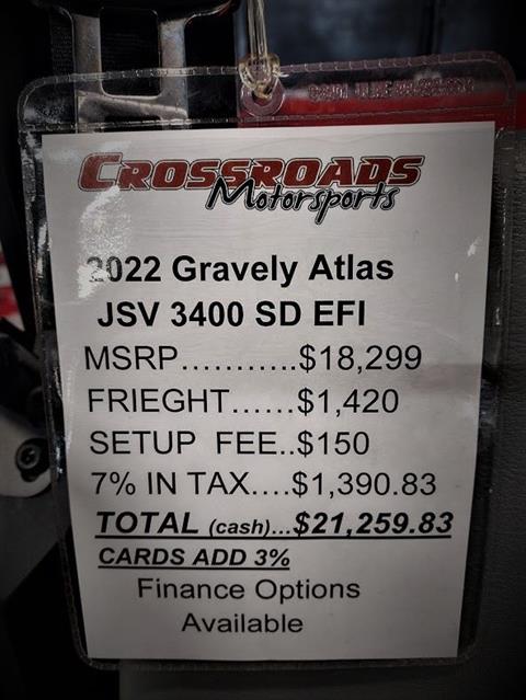 2022 Gravely USA Atlas JSV 3400SD EFI Gas in Lafayette, Indiana - Photo 9