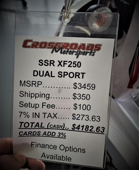 2021 SSR Motorsports XF250 Dual Sport in Lafayette, Indiana - Photo 9