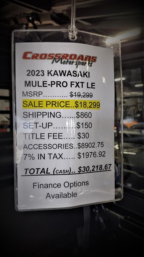 2023 Kawasaki Mule PRO-FXT EPS LE in Lafayette, Indiana - Photo 9
