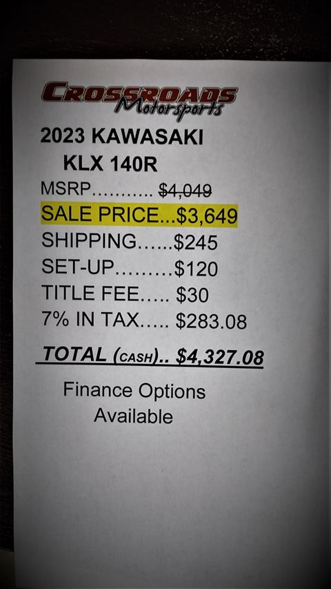 2023 Kawasaki KLX 140R F in Lafayette, Indiana - Photo 9