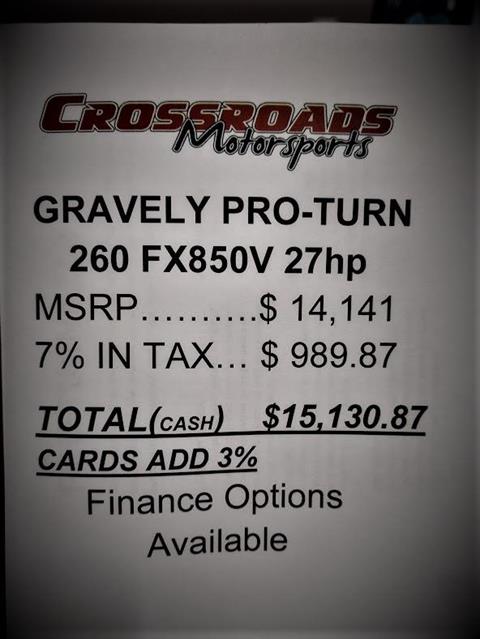 2022 Gravely USA Pro-Turn 260 60 in. Kawasaki FX850V 27 hp in Lafayette, Indiana - Photo 9