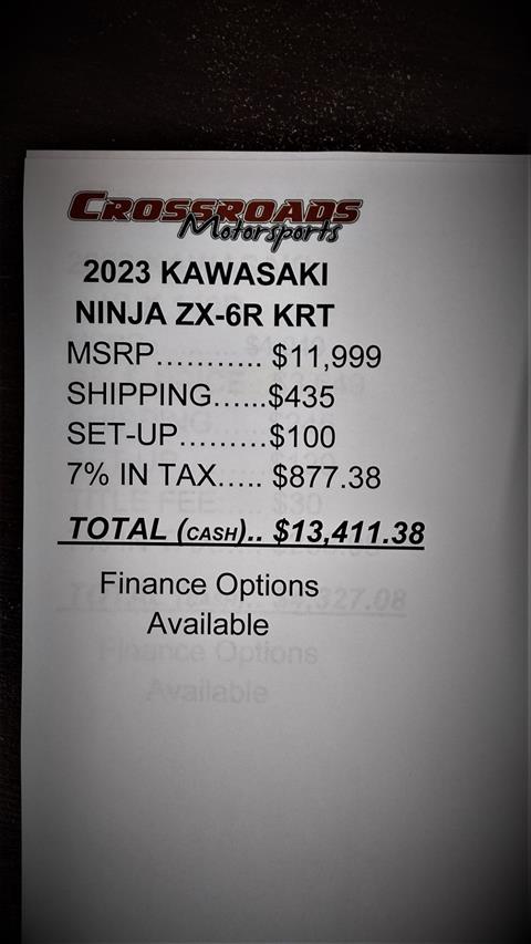 2023 Kawasaki Ninja ZX-6R ABS KRT Edition in Lafayette, Indiana - Photo 9