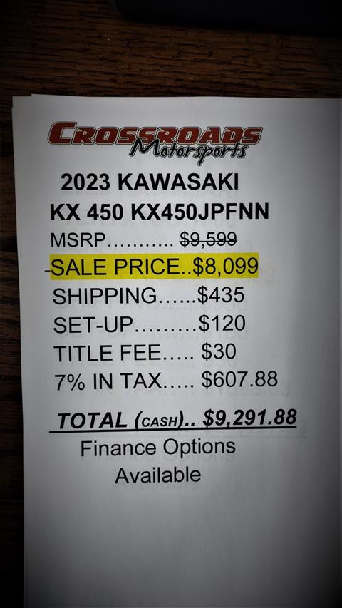 2023 Kawasaki KX 450 in Lafayette, Indiana - Photo 7