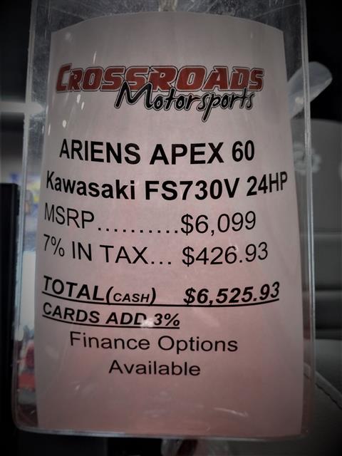 2022 Ariens Apex 60 in. Kawasaki FS730V 24 hp in Lafayette, Indiana - Photo 10