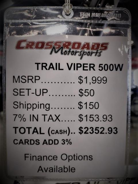 2021 SSR Motorsports Trail Viper 500W in Lafayette, Indiana - Photo 7