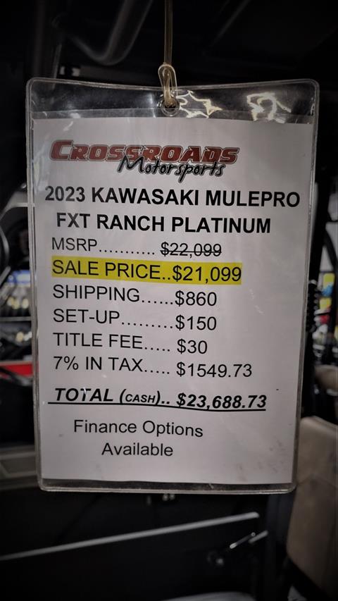 2023 Kawasaki Mule PRO-FXT Ranch Edition Platinum in Lafayette, Indiana - Photo 8