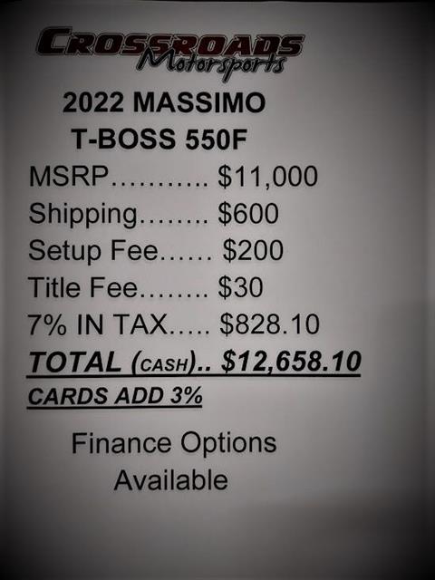 2022 Massimo T-BOSS 550F in Lafayette, Indiana - Photo 9