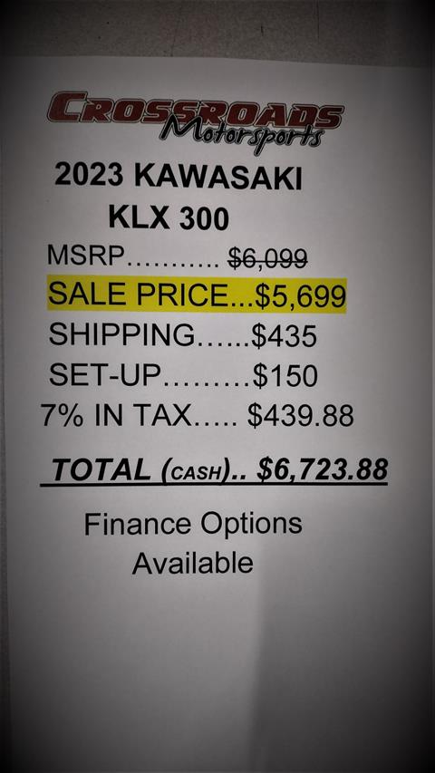 2023 Kawasaki KLX 300 in Lafayette, Indiana - Photo 9