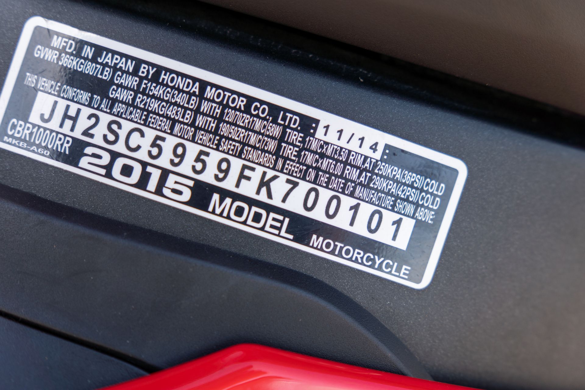 2015 Honda CBR®1000RR ABS in Houston, Texas - Photo 17