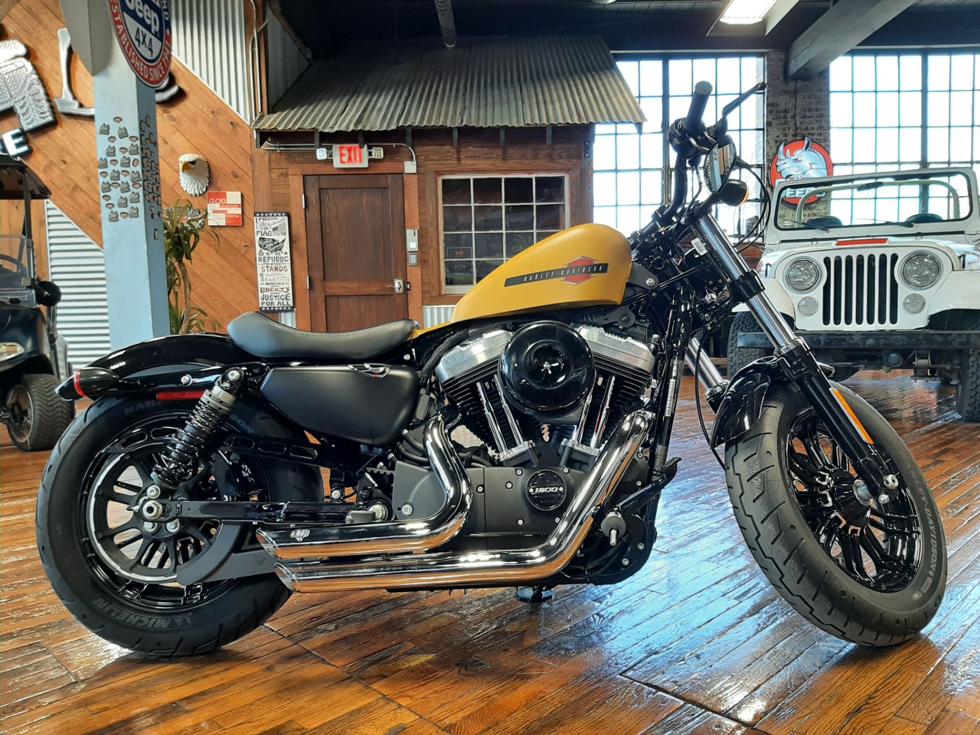 Used 2019 Harley Davidson Forty Eight Motorcycles In Laurel Ms Ms Lul 0751 4301 Rugged Gold Denim
