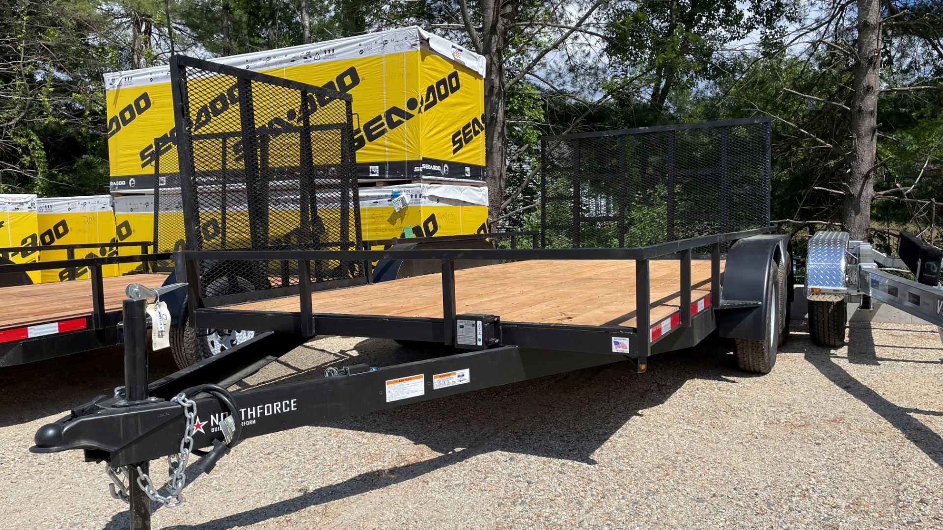 2022 North Force Utility Trailer 7K 7X14 Tandem Axle Tube Top in Barrington, New Hampshire