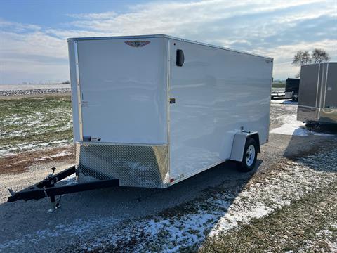 2023 H&H 7x12 Flat Top V-Nose Enclosed Cargo Trailer in Ottumwa, Iowa - Photo 3