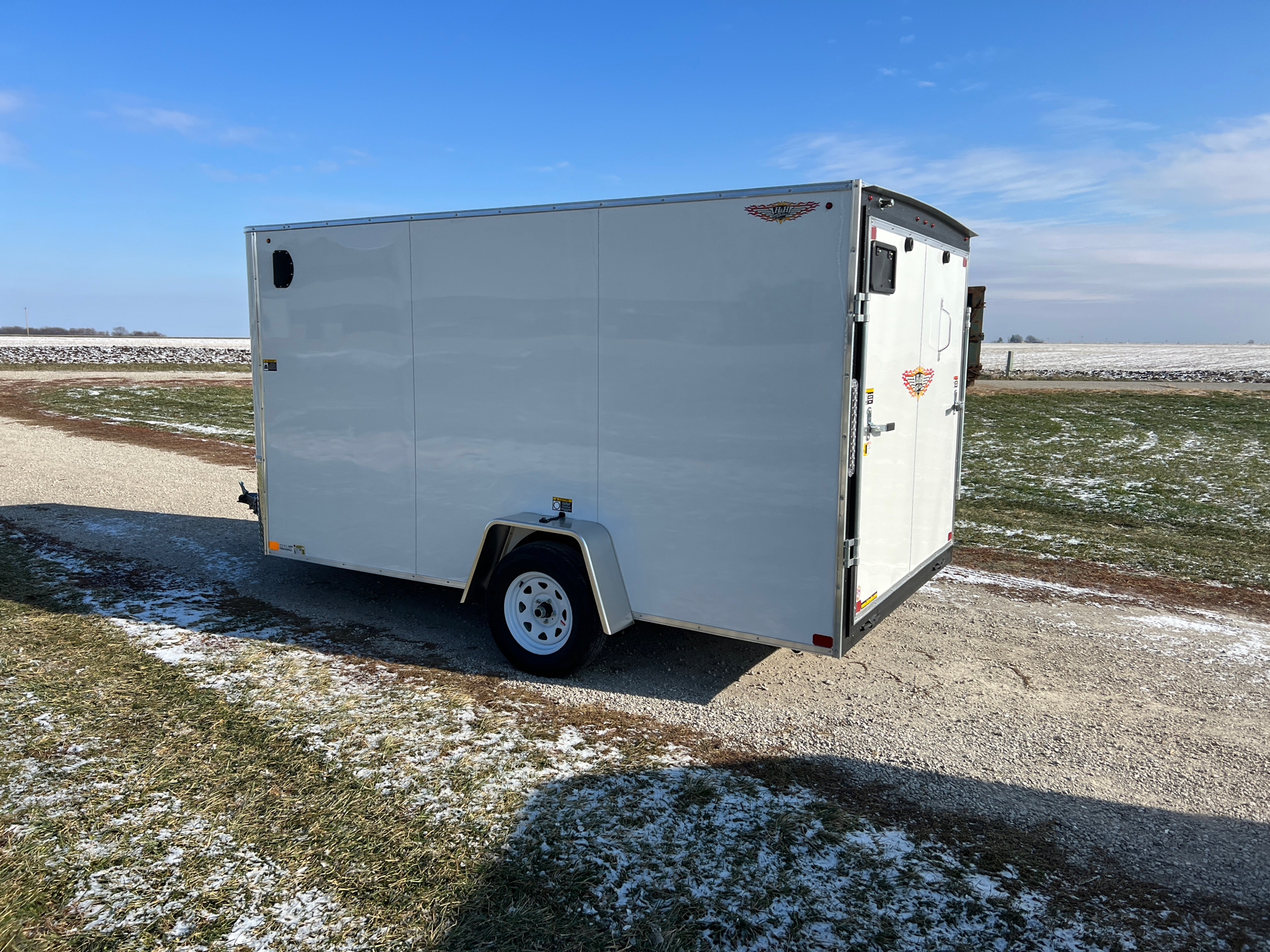 2023 H&H 7x12 Flat Top V-Nose Enclosed Cargo Trailer in Ottumwa, Iowa - Photo 4