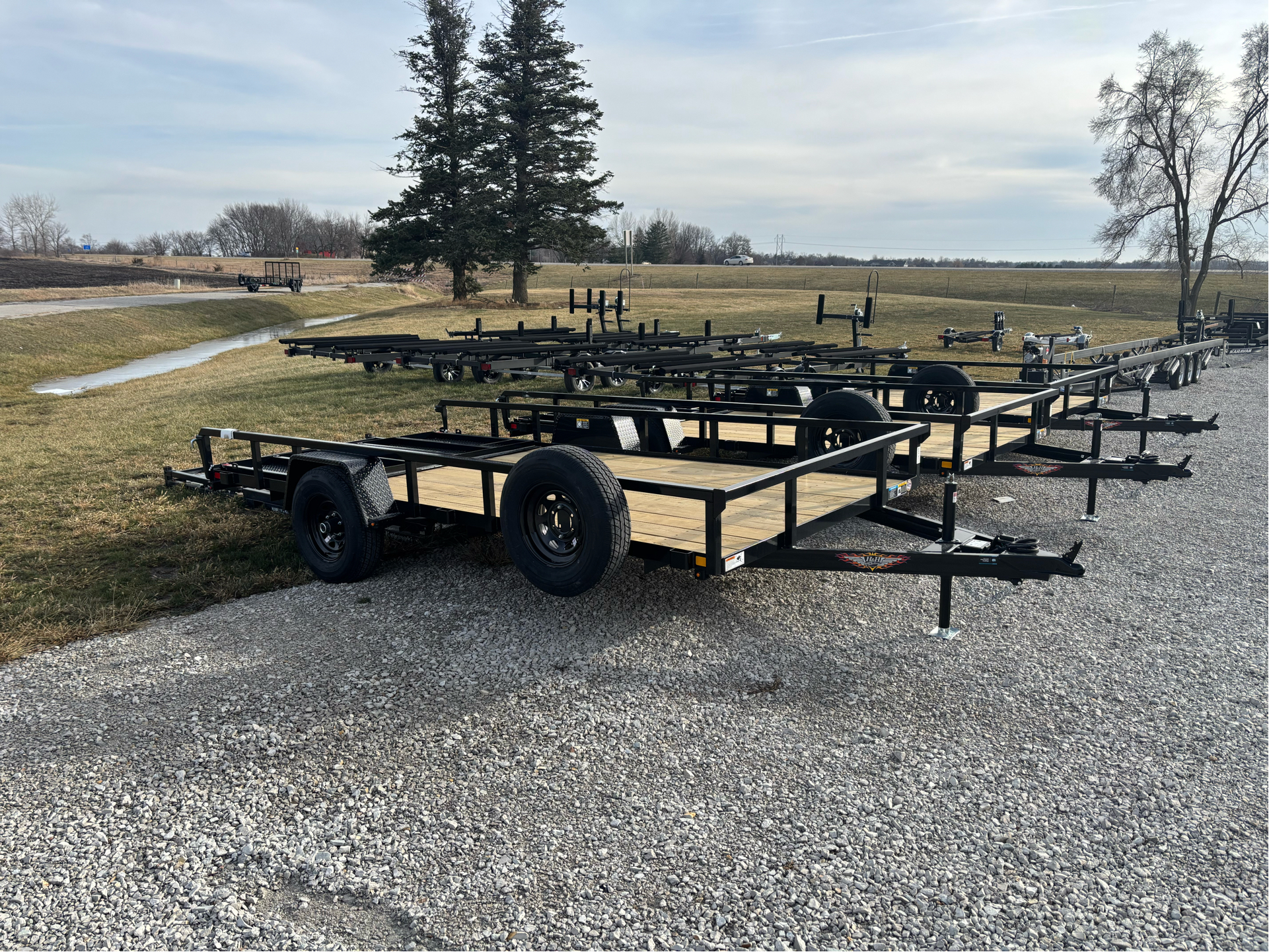 2025 H&H 82 x 14 Rail Side Utility Trailer in Ottumwa, Iowa - Photo 1