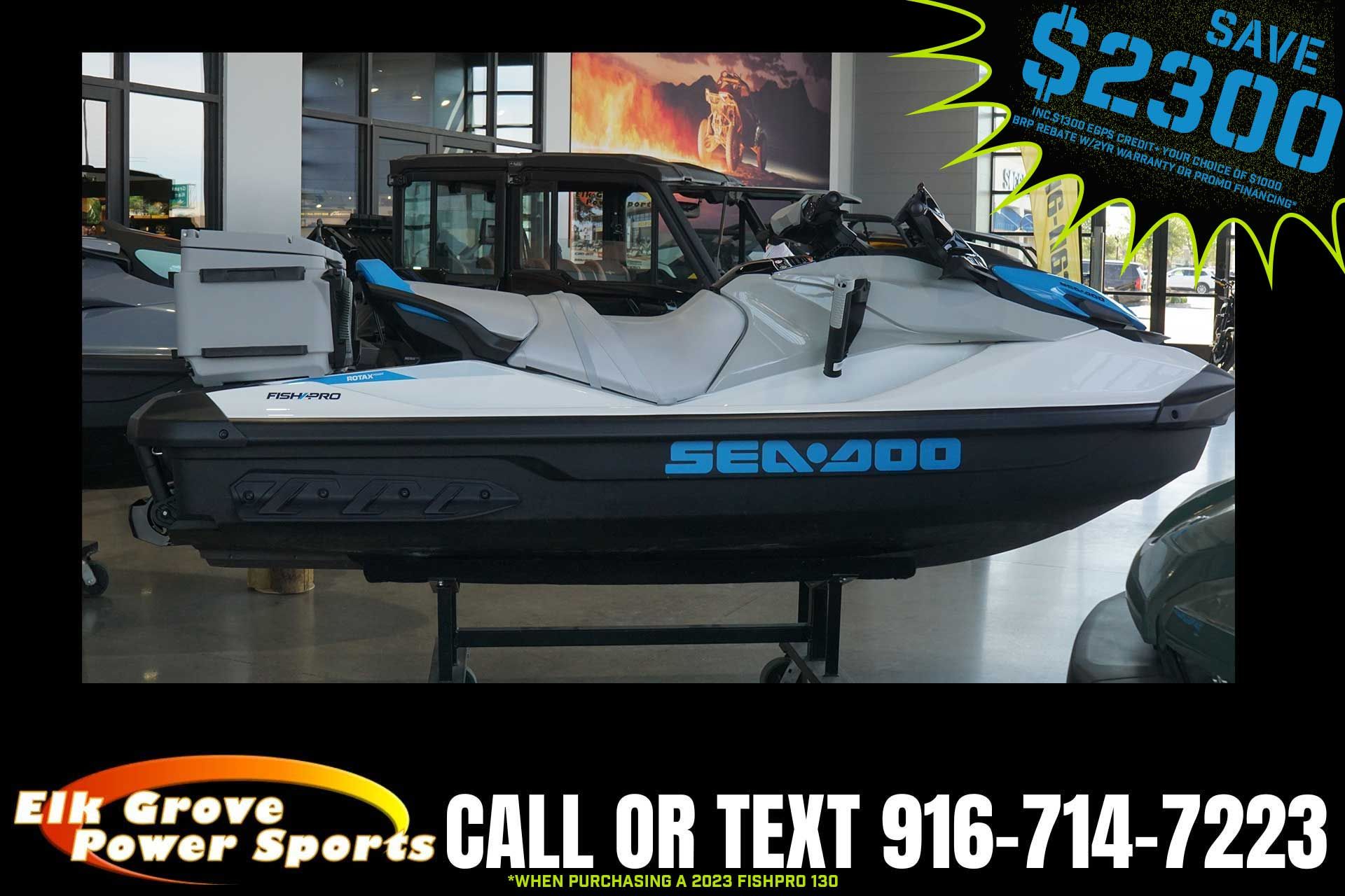 2023 Sea-Doo FishPro Scout 130 + iDF iBR in Elk Grove, California - Photo 1