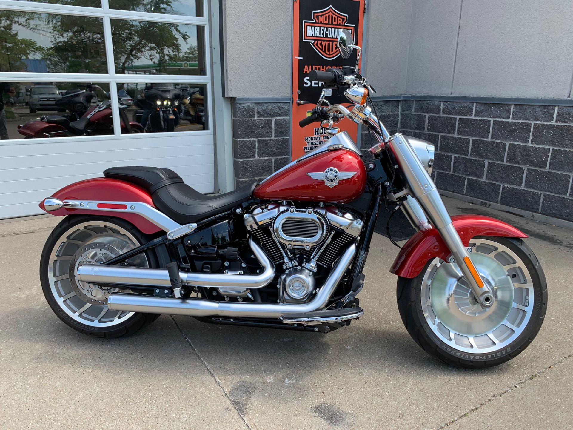 Used 2019 Harley Davidson Fat Boy 107 Wicked Red Motorcycles In Dubuque Ia U034507