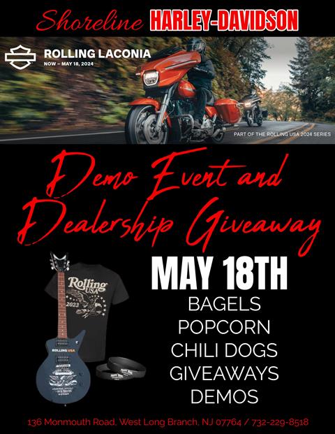 DEMO DAY & ROLLING LACONIA DEALERSHIP GIVEAWAY