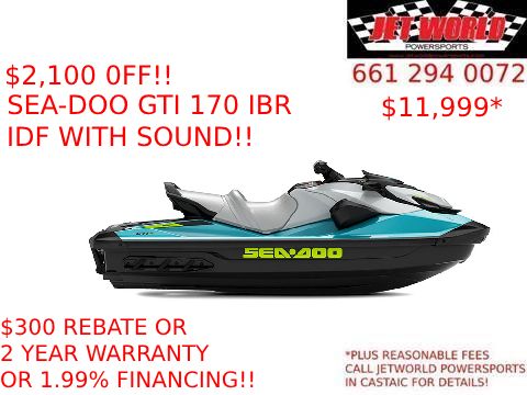 2024 Sea-Doo GTI SE 170 iBR iDF + Sound System in Castaic, California