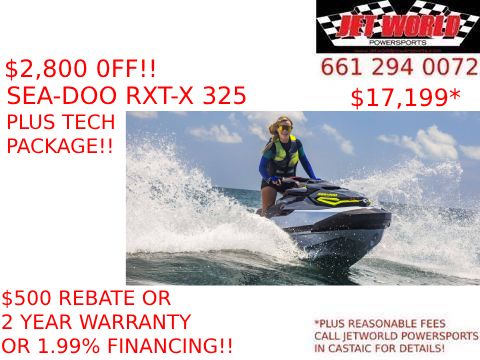 2024 Sea-Doo RXT-X 325 + Tech Package in Castaic, California