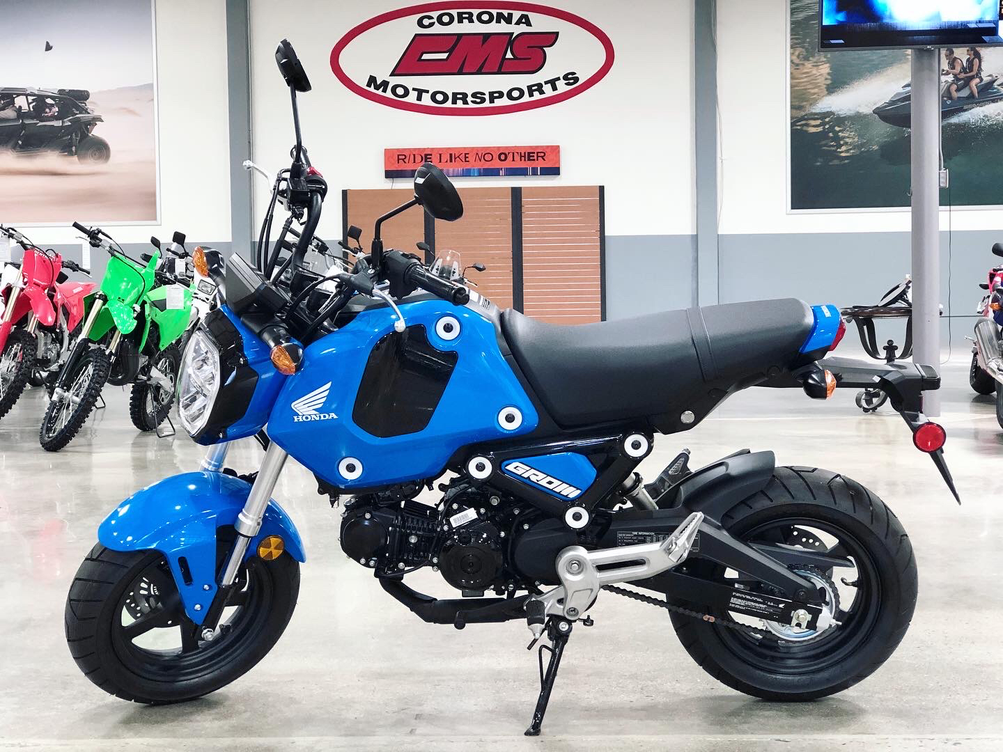 New 22 Honda Grom Abs Candy Blue Motorcycles In Corona Ca N A