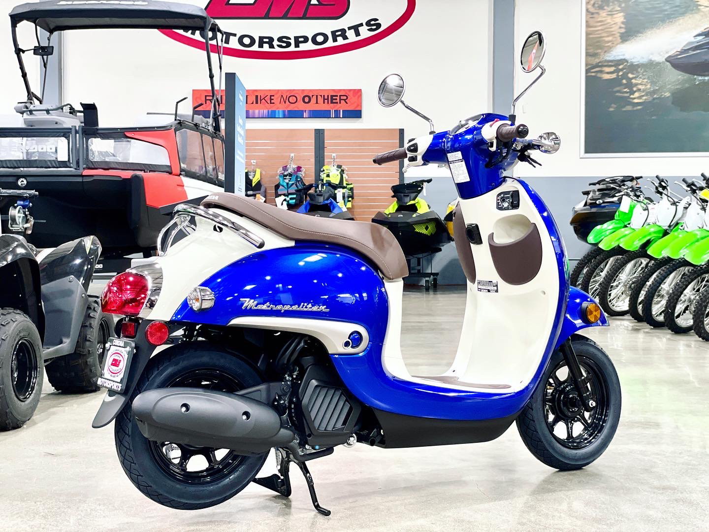 New 2024 Honda Metropolitan Blue Metallic Scooters in Corona CA N/A