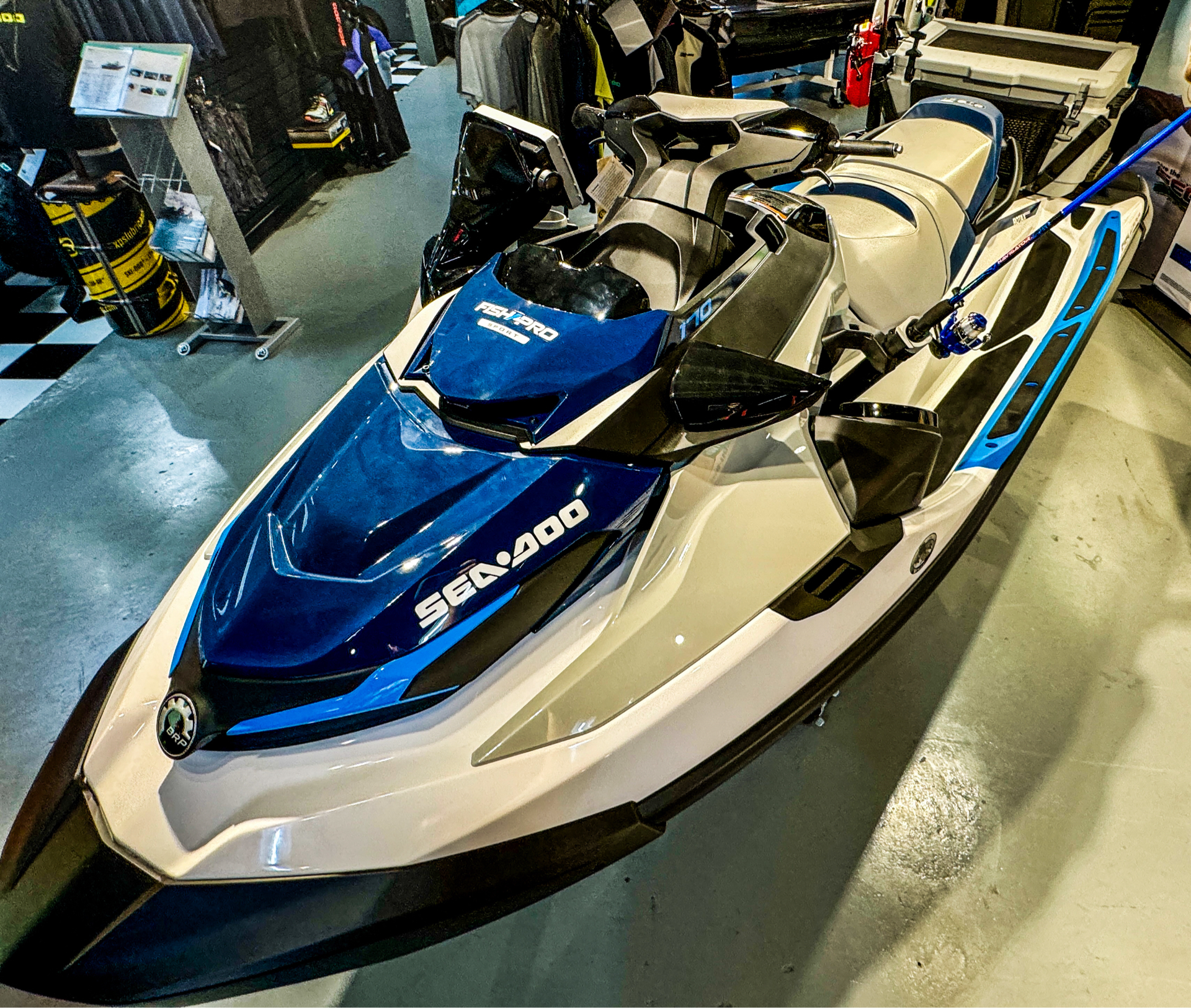 2023 Sea-Doo FishPro Sport 170 + iDF iBR Sound System in Enfield, Connecticut - Photo 1