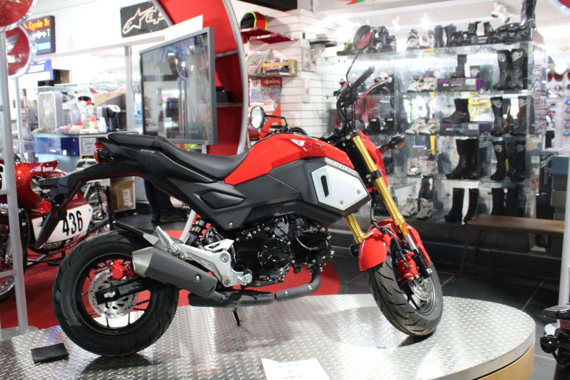 New Honda Grom Abs Motorcycles In Sarasota Fl Nhm1707 Cherry Red