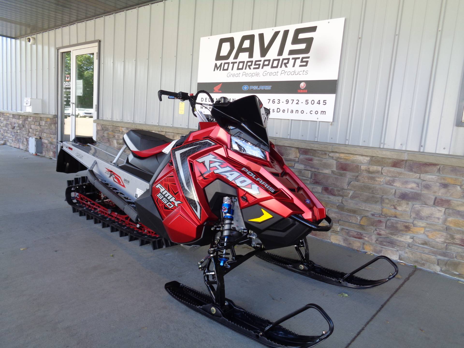 New 21 Polaris 850 Rmk Khaos 155 3 In Factory Choice Snowmobiles In Delano Mn Ps21 103sc Sunset Red Ghost Gray