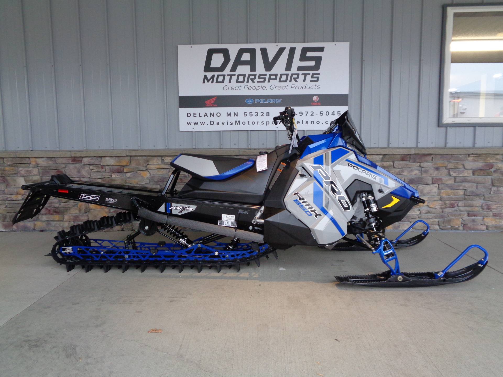 New 21 Polaris 850 Pro Rmk 155 2 6 In Factory Choice Snowmobiles In Delano Mn Ps21 126sc Ghost Gray Polaris Blue