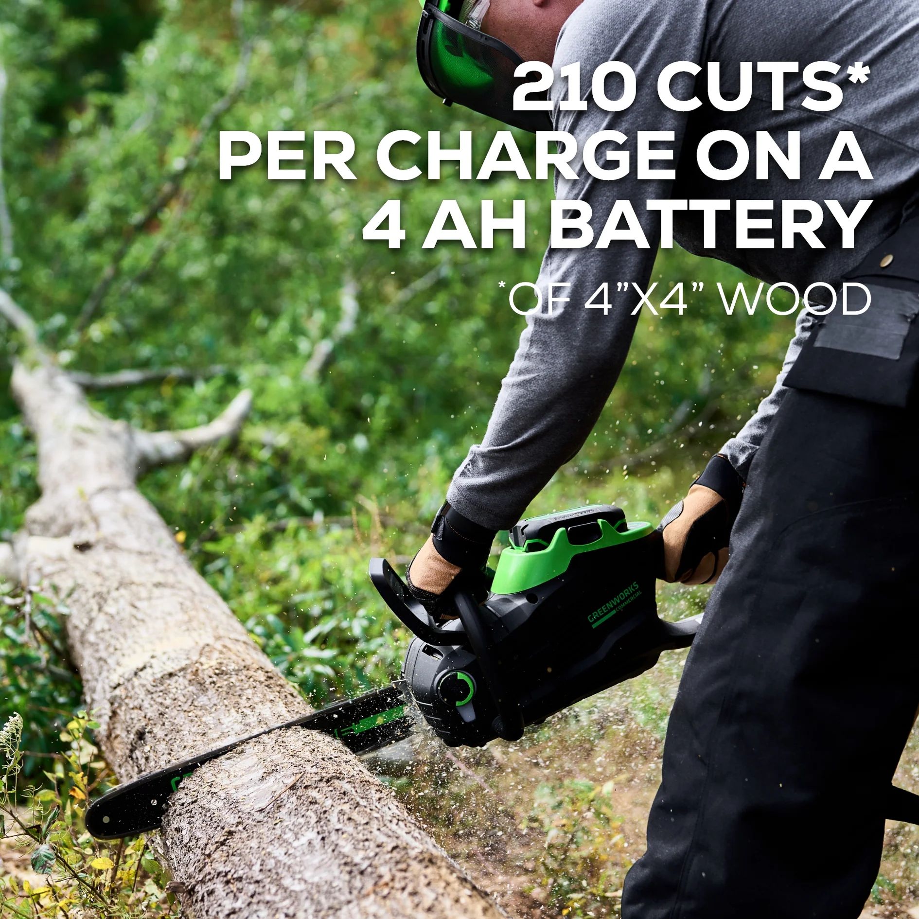 2023 Greenworks Tools 82V 16" 2.4kW Chainsaw with 4Ah Battery and Dual Port Charger in North Adams, Massachusetts - Photo 3
